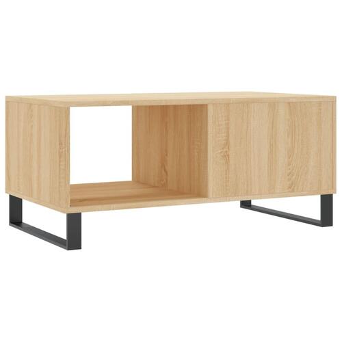 Sofabord 90x50x40 cm konstrueret træ sonoma-eg