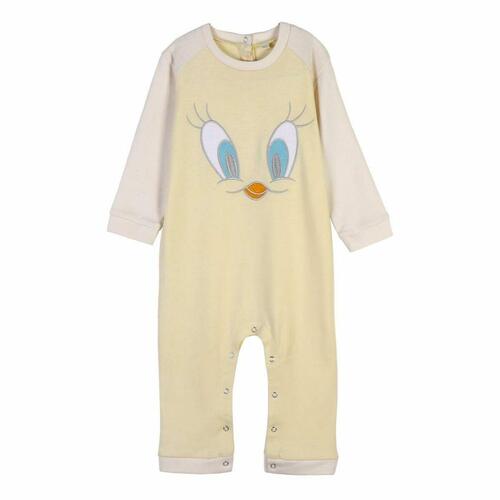 Langærmet sparkedragt til baby Looney Tunes Grå Gul 18 måneder