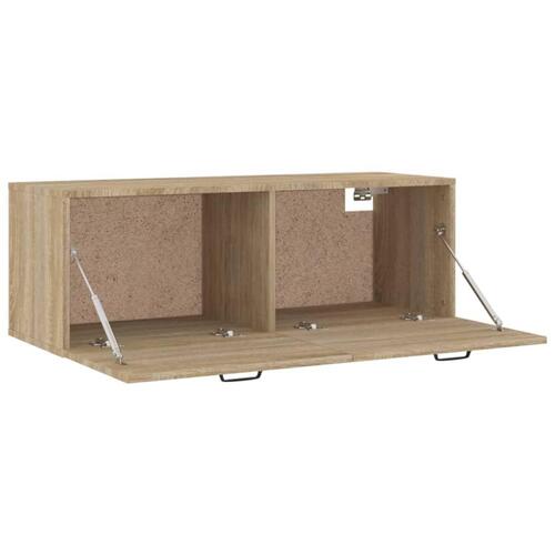 Vægskab 100x36,5x35 cm konstrueret træ sonoma-eg