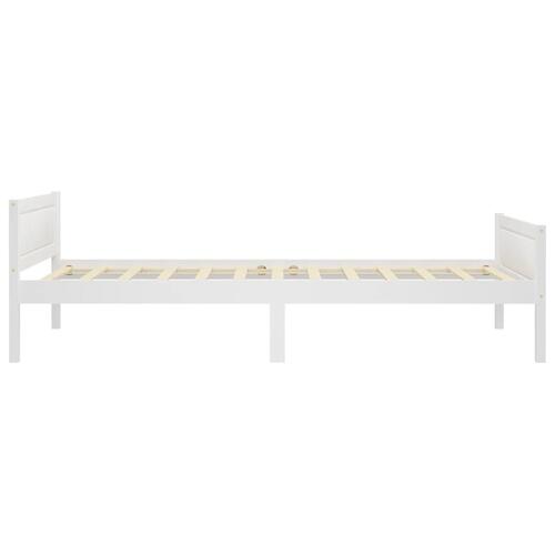 Sengestel 100x200 cm massivt fyrretræ hvid