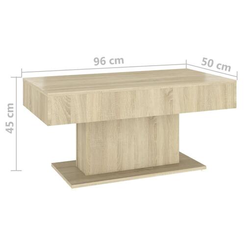 Sofabord 96x50x45 cm konstrueret træ sonoma-eg