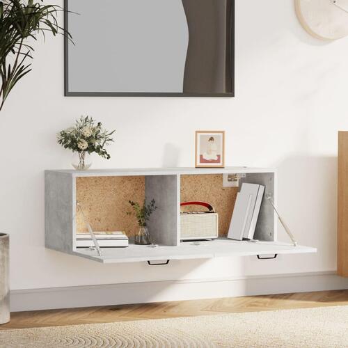 Vægskab 100x36,5x35 cm konstrueret træ betongrå