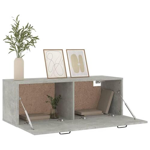 Vægskab 100x36,5x35 cm konstrueret træ betongrå