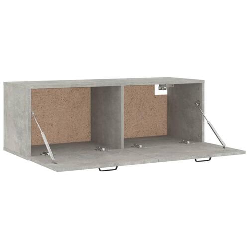 Vægskab 100x36,5x35 cm konstrueret træ betongrå