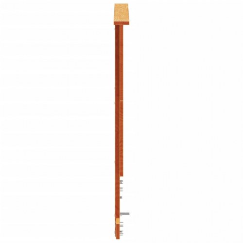 Sengegavl 135 cm massivt fyrretræ gyldenbrun