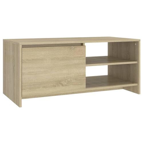 Sofabord 102x50x45 cm konstrueret træ sonoma-eg