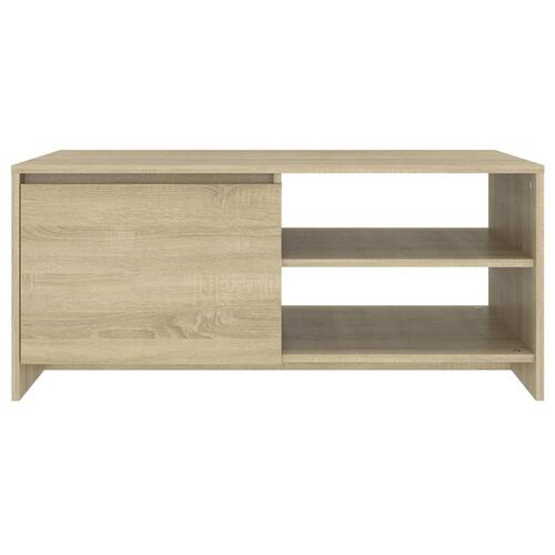 Sofabord 102x50x45 cm konstrueret træ sonoma-eg