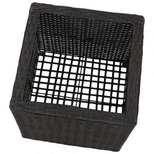 Plantekasser 3 stk. polyrattan sort