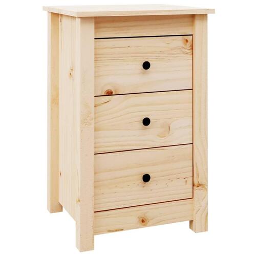 Sengebord 40x35x61,5 cm massivt fyrretræ