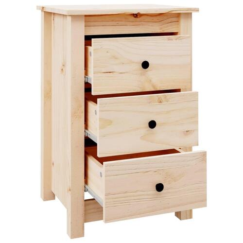 Sengebord 40x35x61,5 cm massivt fyrretræ