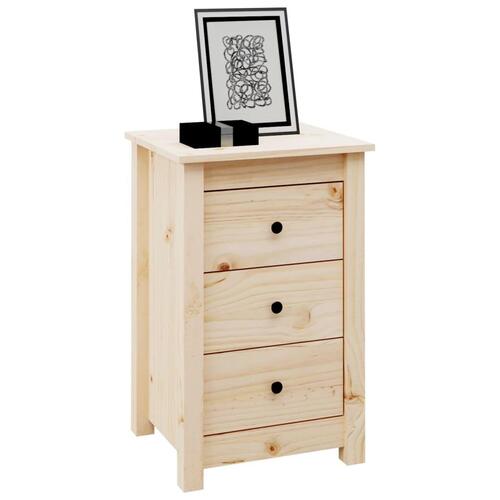 Sengebord 40x35x61,5 cm massivt fyrretræ
