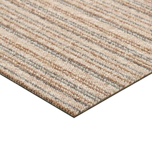 Tæppefliser 20 stk. 5 m² 50x50 cm stribet beige