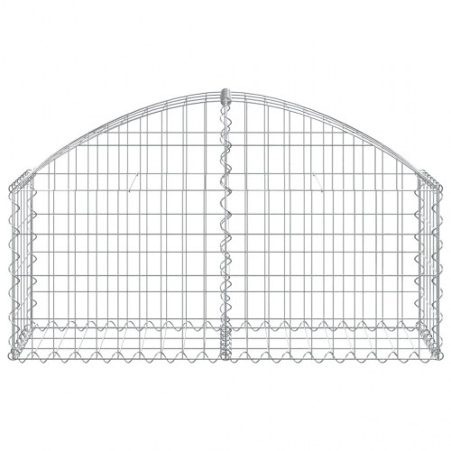 Buet gabionkurv 100×30×40/60 cm - galvaniseret jern
