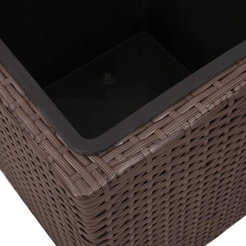 Plantekrukker 3 stk. polyrattan brun