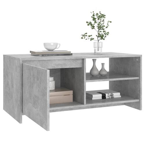 Sofabord 102x50x45 cm konstrueret træ betongrå