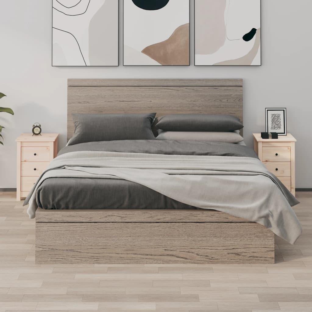 Sengeborde 2 stk. 40x35x61,5 cm massivt fyrretræ