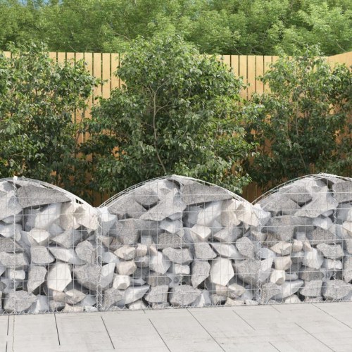 Buet gabionkurv 100x30x60/80 cm galvaniseret jern