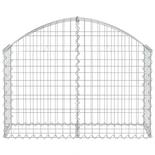Buet gabionkurv 100x30x60/80 cm galvaniseret jern
