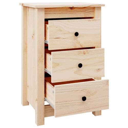 Sengeborde 2 stk. 40x35x61,5 cm massivt fyrretræ