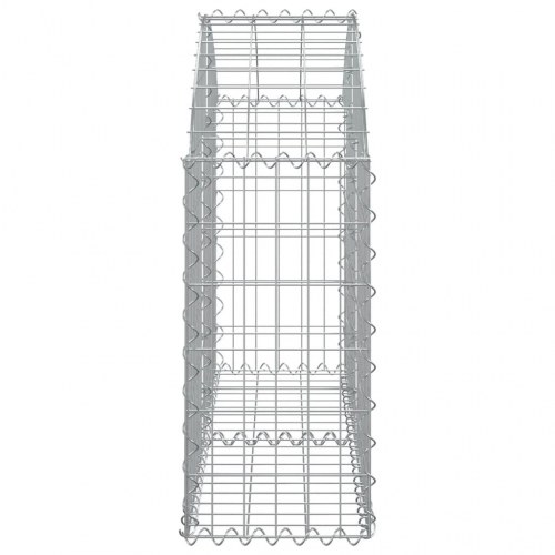 Buet gabionkurv 100x30x60/80 cm galvaniseret jern