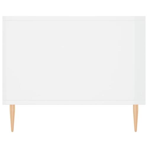 Sofabord 90x50x40 cm konstrueret træ hvid højglans