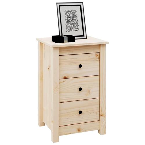 Sengeborde 2 stk. 40x35x61,5 cm massivt fyrretræ