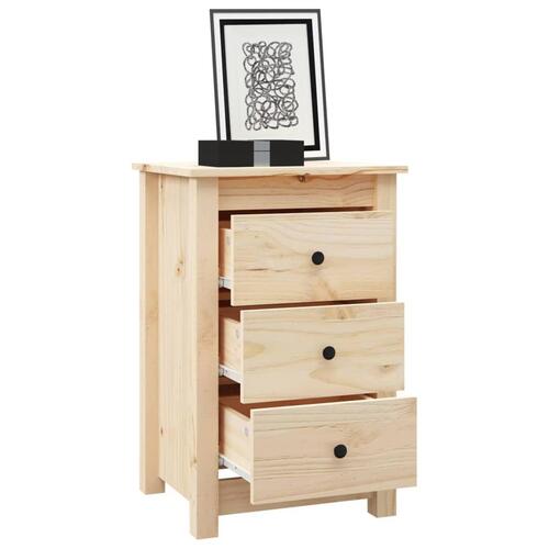 Sengeborde 2 stk. 40x35x61,5 cm massivt fyrretræ