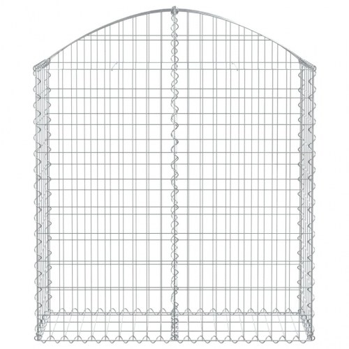 Buet gabionkurv 100×30×100/120 cm - galvaniseret jern
