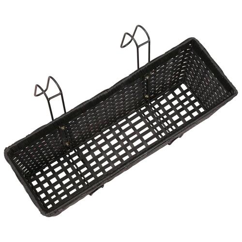 Plantekasse til altan 2 stk. 50 cm sort