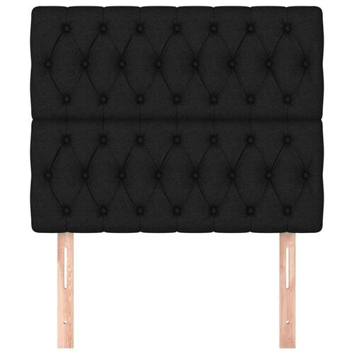 Sengegavle 2 stk. 90x7x78/88 cm stof sort