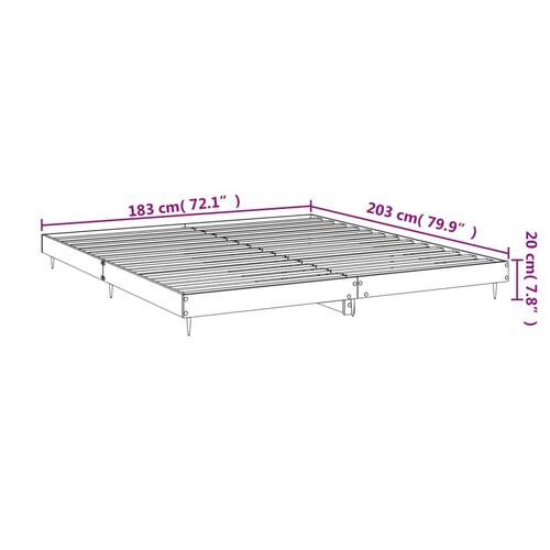 Sengestel 180x200 cm konstrueret træ brun eg