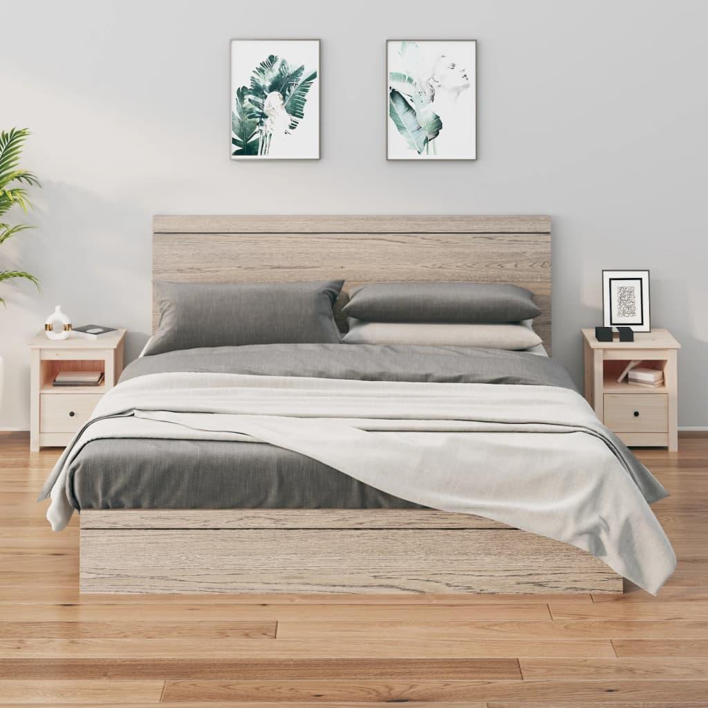 Sengeborde 2 stk. 40x35x49 cm massivt fyrretræ