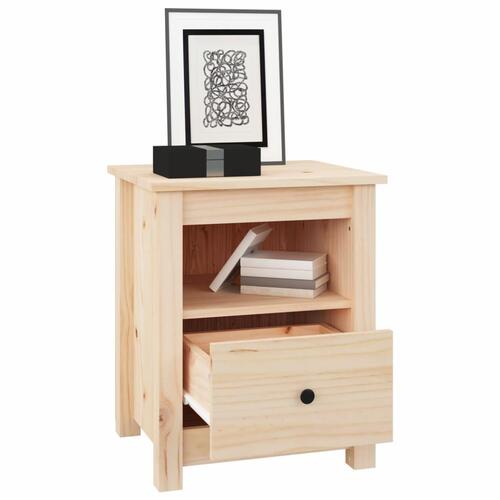 Sengeborde 2 stk. 40x35x49 cm massivt fyrretræ
