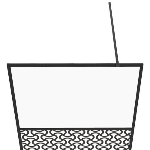 Brusevæg 80x195 cm klart sikkerhedsglas sort