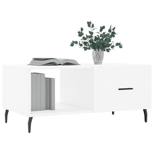 Sofabord 90x50x40 cm konstrueret træ hvid