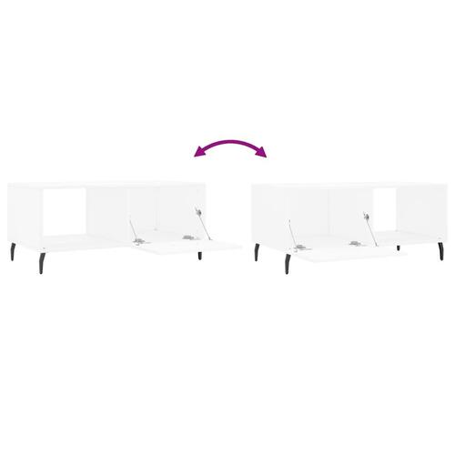 Sofabord 90x50x40 cm konstrueret træ hvid