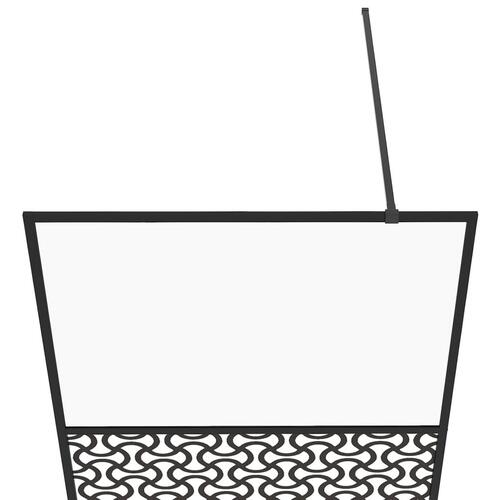 Brusevæg 90x195 cm klart sikkerhedsglas sort