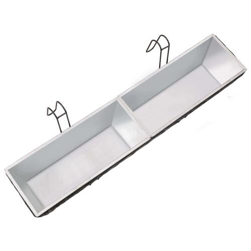 Plantekasse til altan 2 stk. 80 cm sort