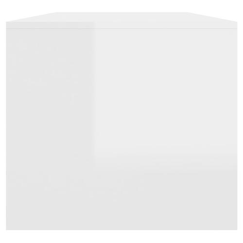 Sofabord 102x50x45 cm konstrueret træ hvid højglans