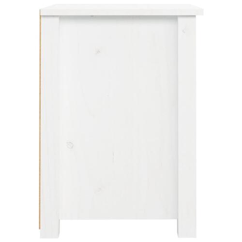 Sengeborde 2 stk. 40x35x49 cm massivt fyrretræ hvid