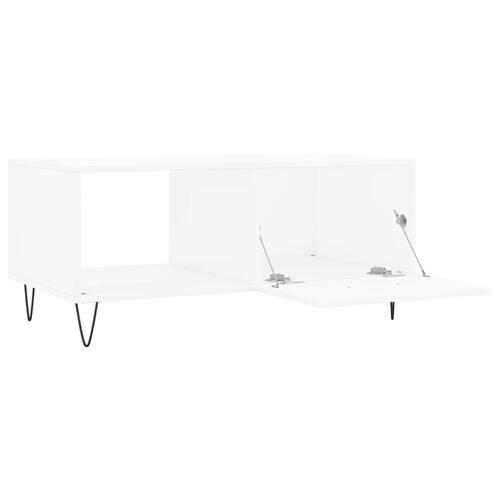 Sofabord 90x50x40 cm konstrueret træ hvid