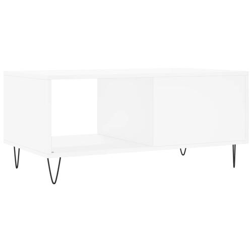 Sofabord 90x50x40 cm konstrueret træ hvid