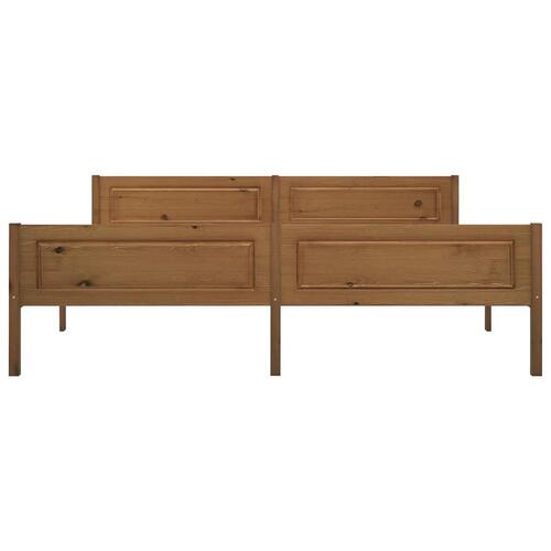 Sengestel 180x200 cm massivt fyrretræ gyldenbrun