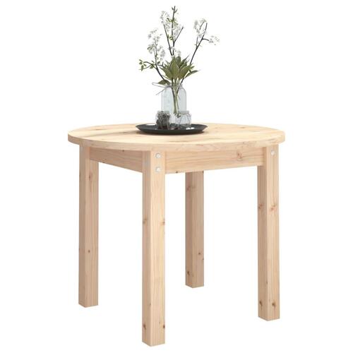 Sofabord Ø 55x45 cm massivt fyrretræ