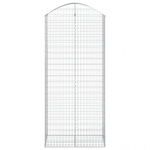 Buet gabionkurv 100 x 50 x 220/240 cm - galvaniseret jern