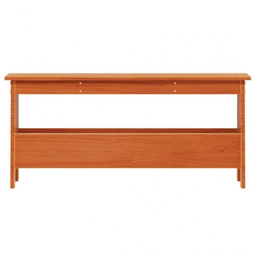 Entrébænk 100x28x45 cm massivt fyrretræ gyldenbrun