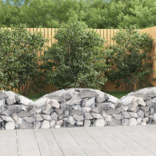 Buet gabionkurv 150×30×40/60 cm - galvaniseret jern