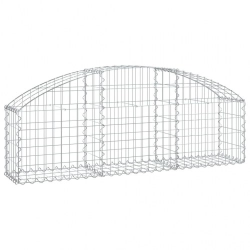 Buet gabionkurv 150×30×40/60 cm - galvaniseret jern