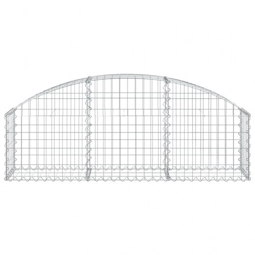 Buet gabionkurv 150×30×40/60 cm - galvaniseret jern