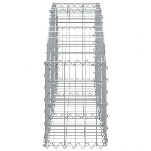 Buet gabionkurv 150×30×40/60 cm - galvaniseret jern